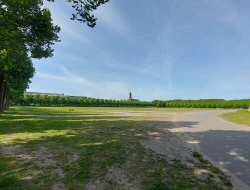 Het Malieveld in Den Haag, een groene ontmoetingsplek waar evenementen en demonstraties plaatsvinden.